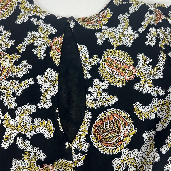 Reformation Sz XS Talia Top Black Floral Puff Shoulder Sleeves EUC - Picture 6 of 12